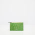 Portacarte con cerniera DOTTI <br>Coccodrillo verde